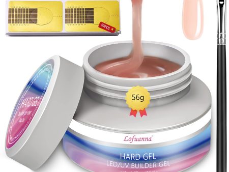 Kit de uñas de gel de construcción rosa de 56 g con accesorios de manicura Supply